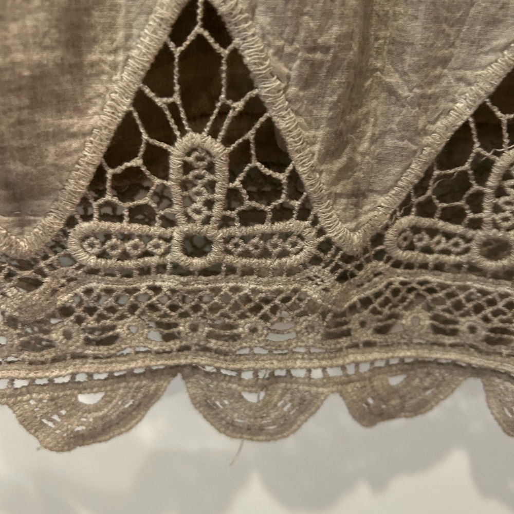 Brown(light) Lace Tunic Dress - Picture 6 of 7